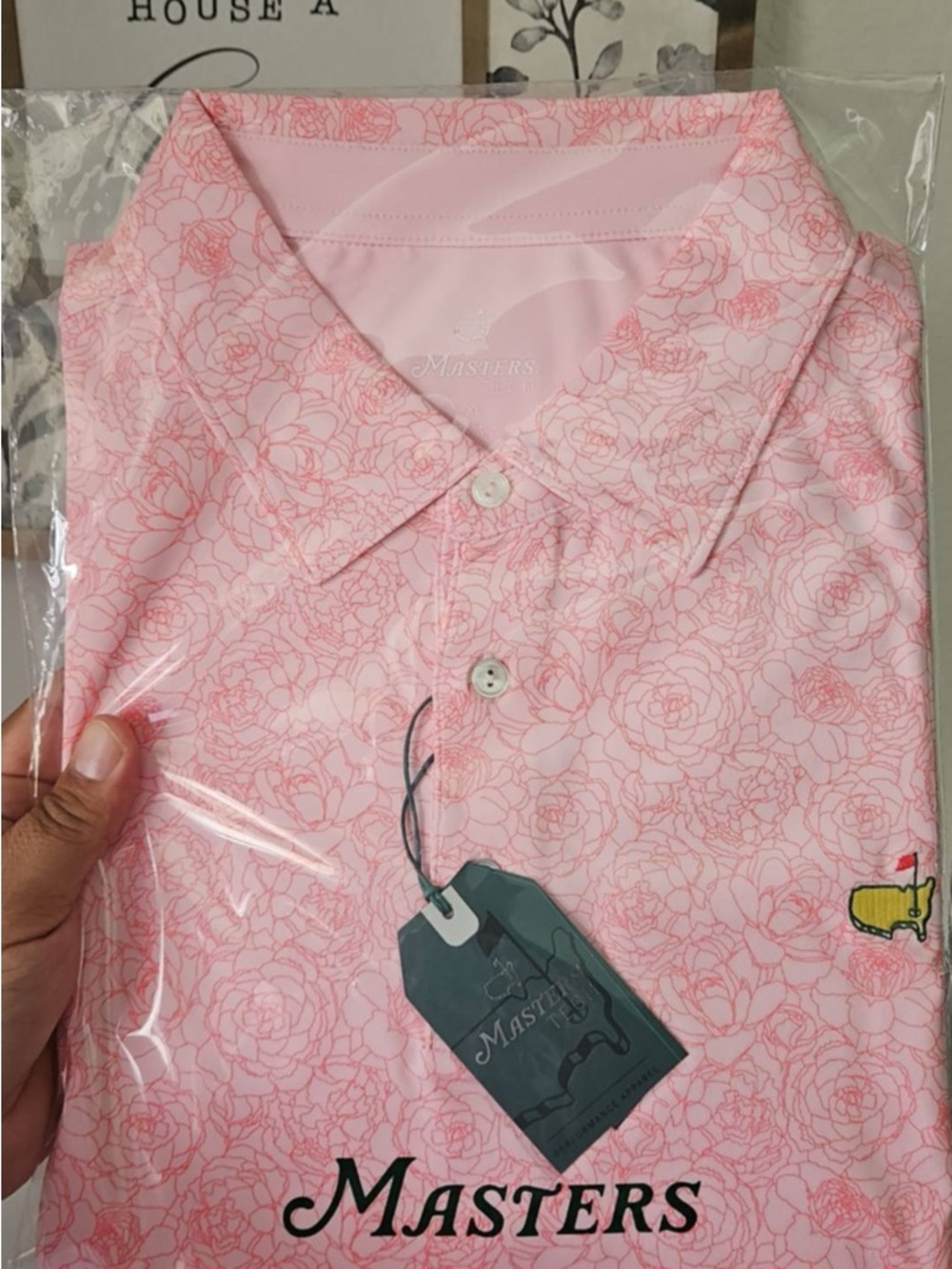 Masters Pink Floral-Print Polo Shirt